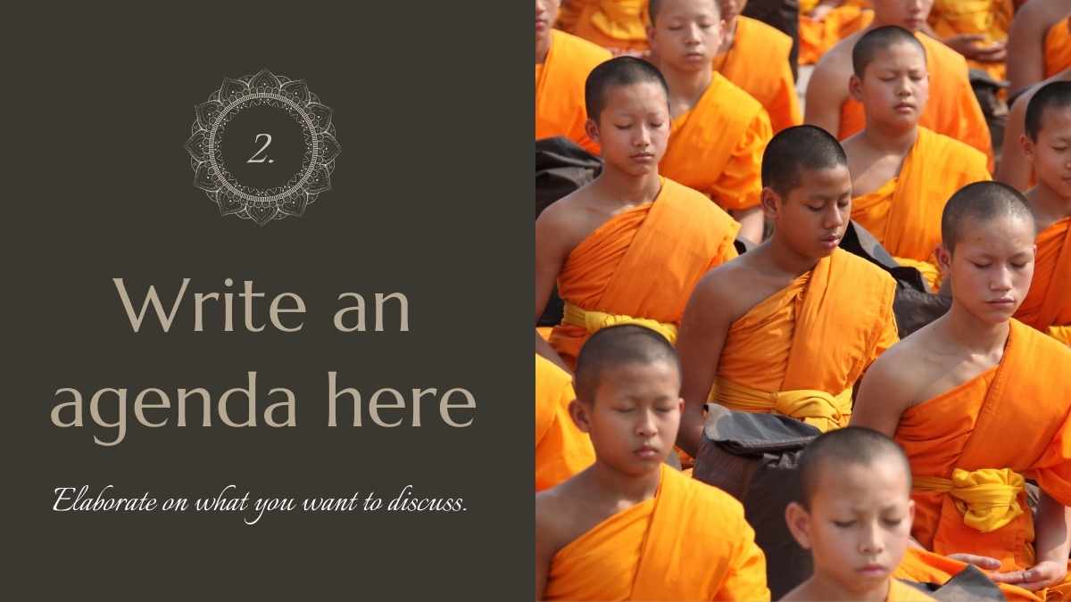 Minimal Wheel of Life Buddhism Slides - slide 7