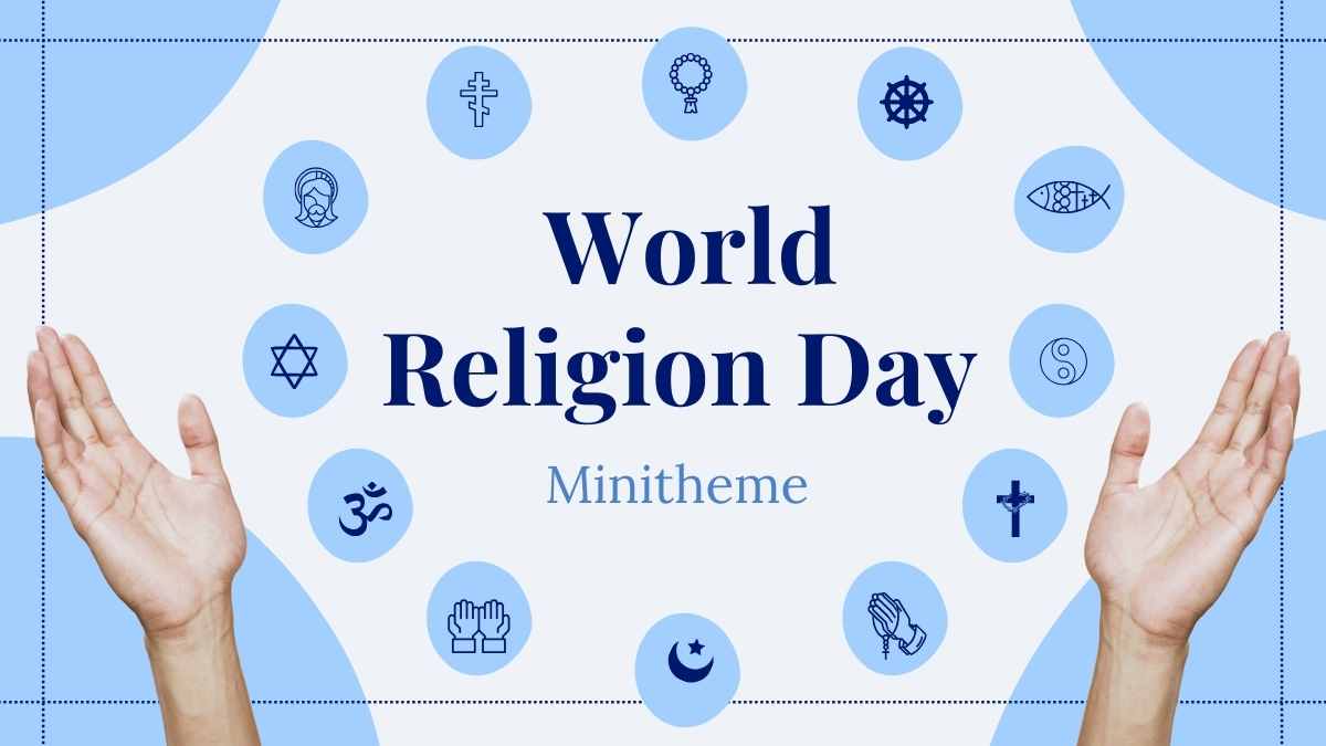 Plantillas Minitema Minimal para el Día Mundial de las Religiones - diapositiva 1