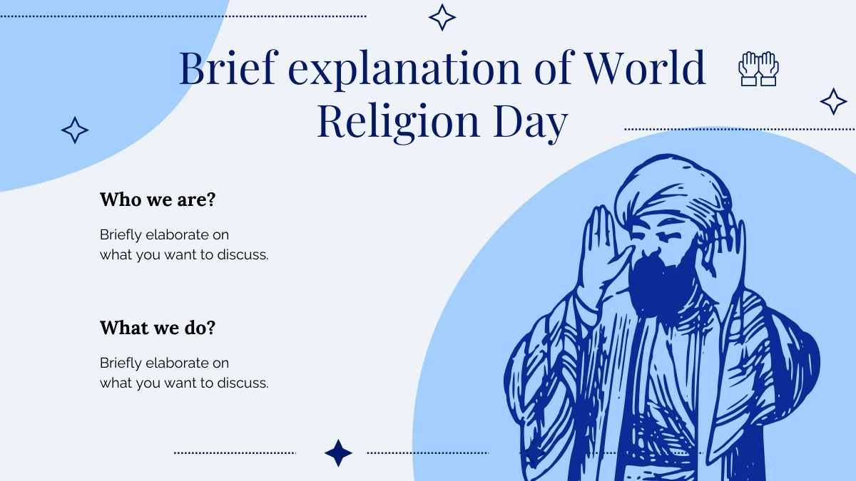 Plantillas Minitema Minimal para el Día Mundial de las Religiones - diapositiva 6