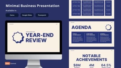 Slides Carnival Google Slides and PowerPoint Template Minimal Year end Review Business Meeting Slides 1