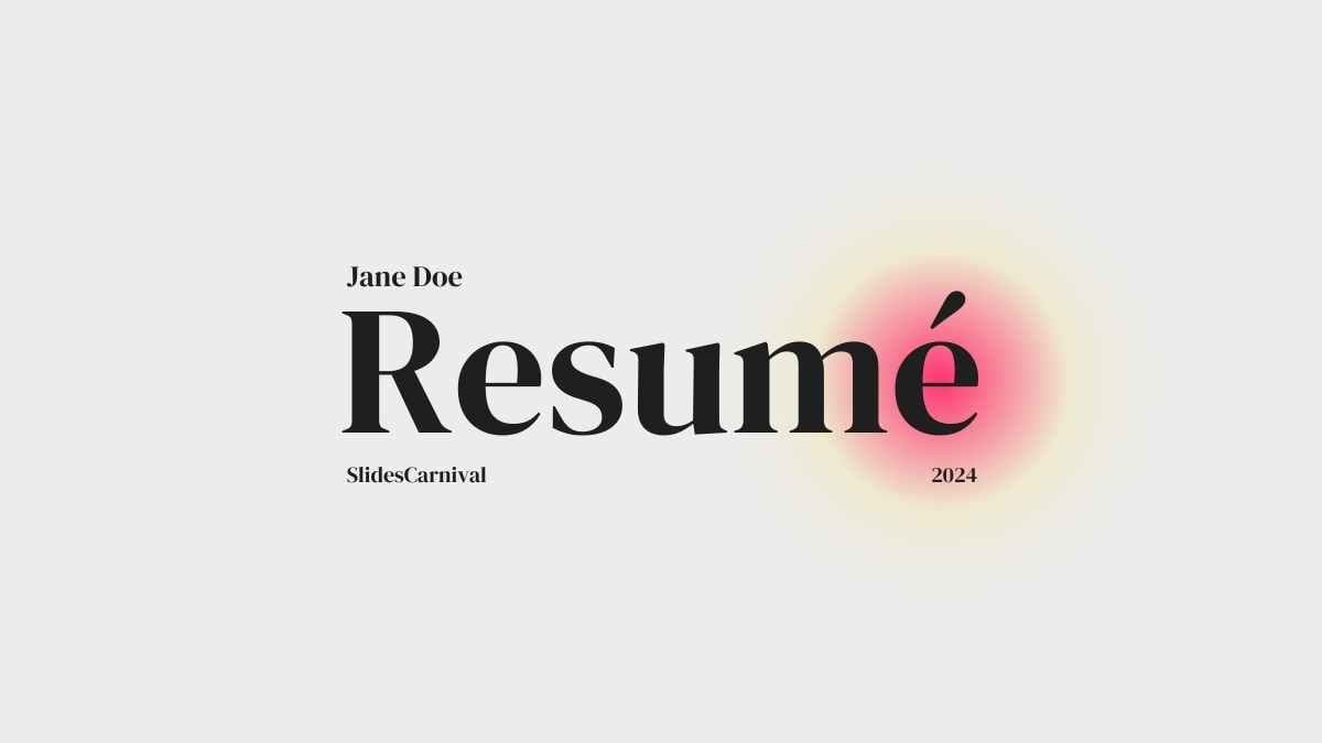 Minimalist Clean Resume - slide 1