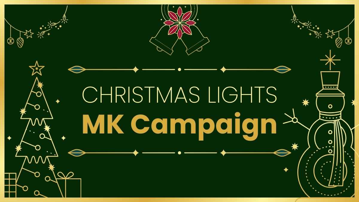 Minimalistic Christmas Lights Marketing Campaign Slides - slide 1