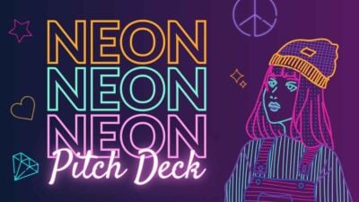 Apresentação de Pitch Neon Minimalista e Descolada