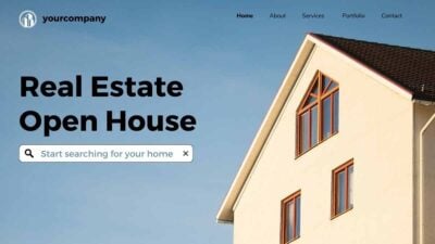 Slide Desain Website Minimalis untuk Open House Properti