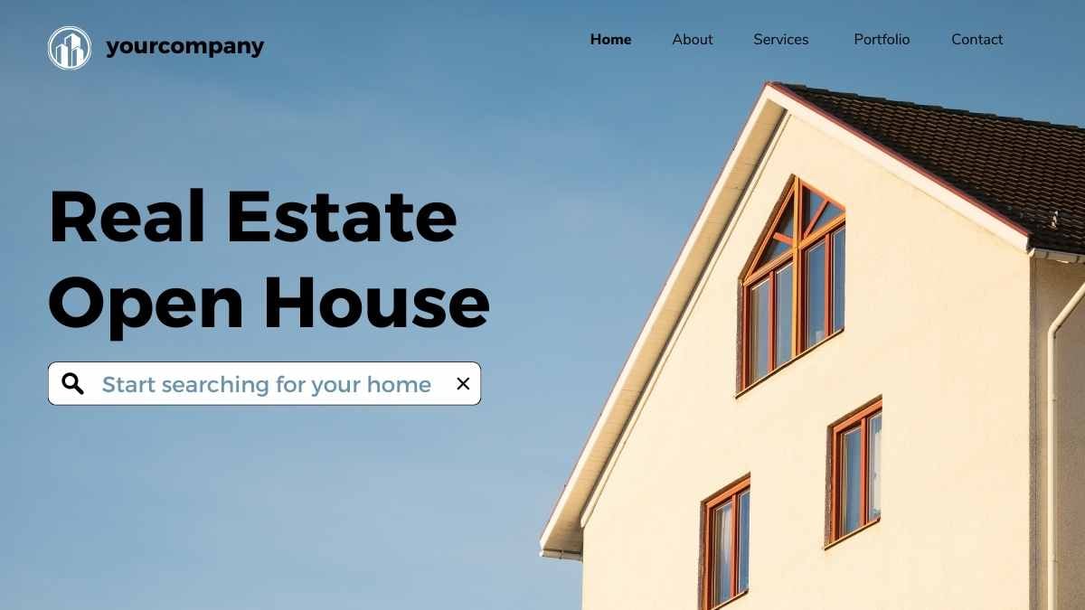 Slide Desain Website Minimalis untuk Open House Properti - slide 1