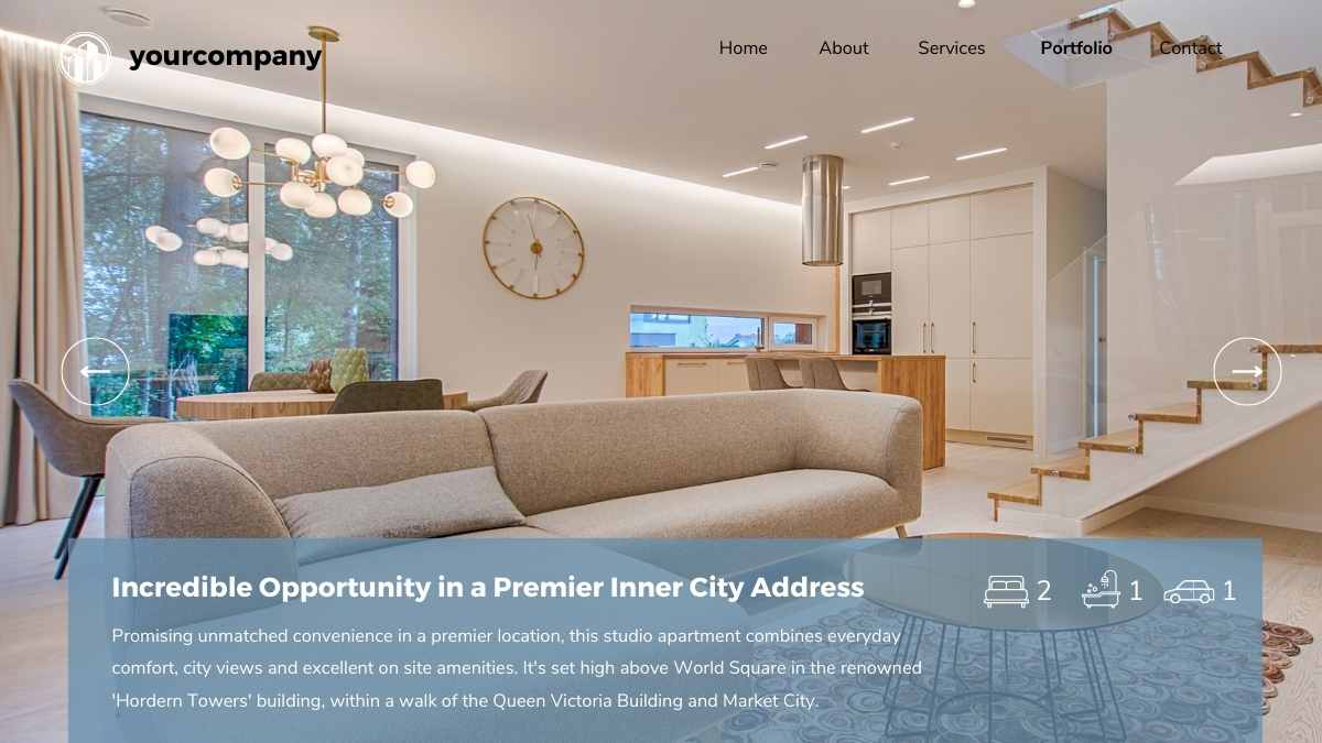 Slide Desain Website Minimalis untuk Open House Properti - slide 10