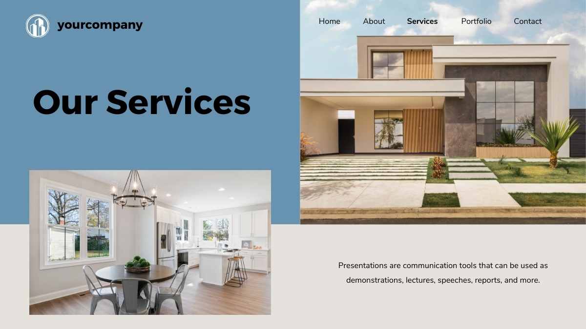 Minimalistic Real Estate Open House Website Design Slides - slide 6