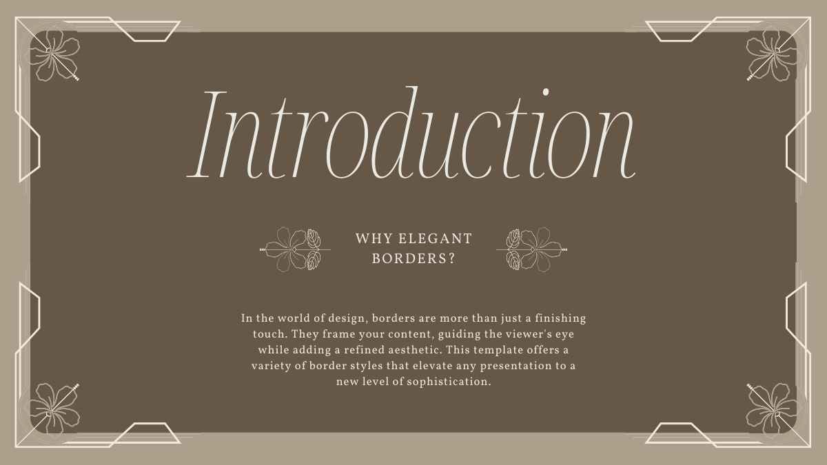 Mocha Mousse Elegant Border Slides - slide 3