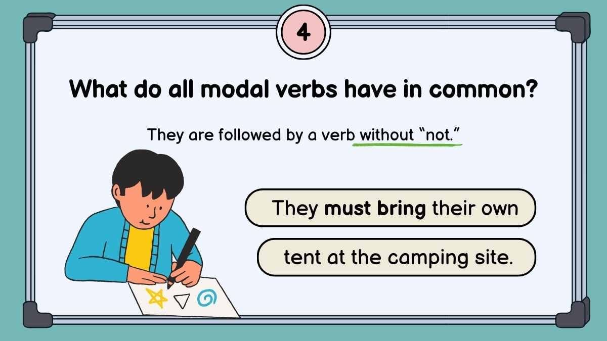 Modal Verbs and Adjective Order Lesson - slide 12