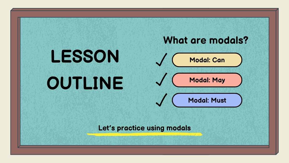 Modal Verbs and Adjective Order Lesson - slide 3