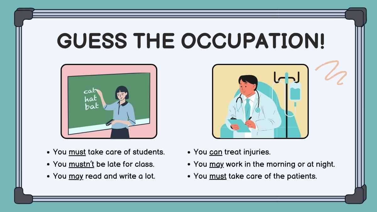 Modal Verbs and Adjective Order Lesson - slide 5