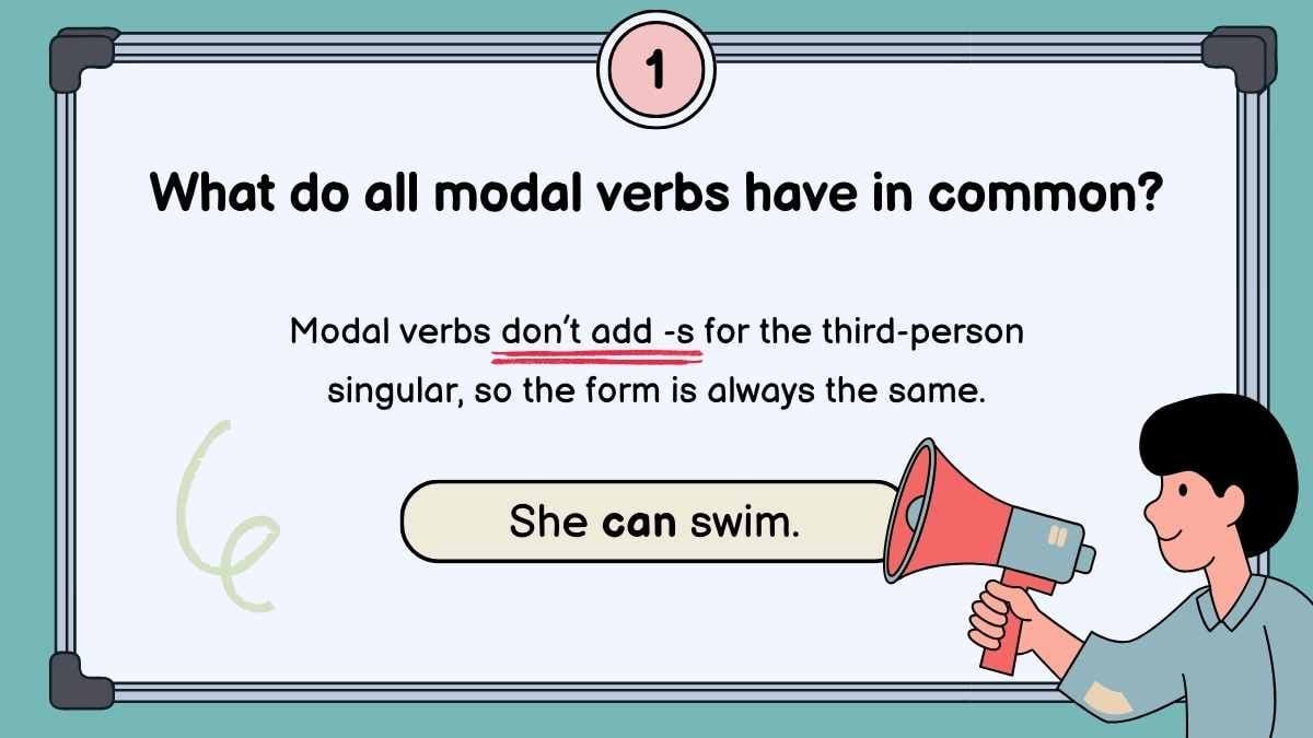 Modal Verbs and Adjective Order Lesson - slide 9