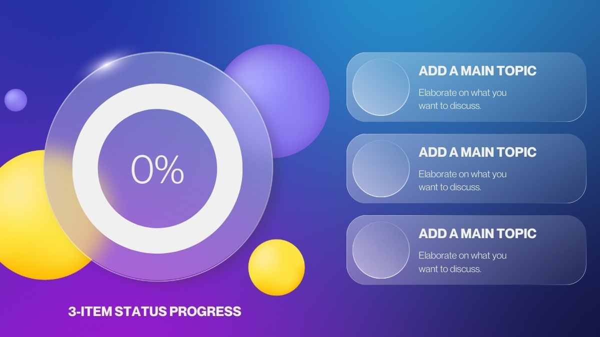 モダンでかわいい3D 3つのアイテムのステータスプロセスインフォグラフィック - slide 2