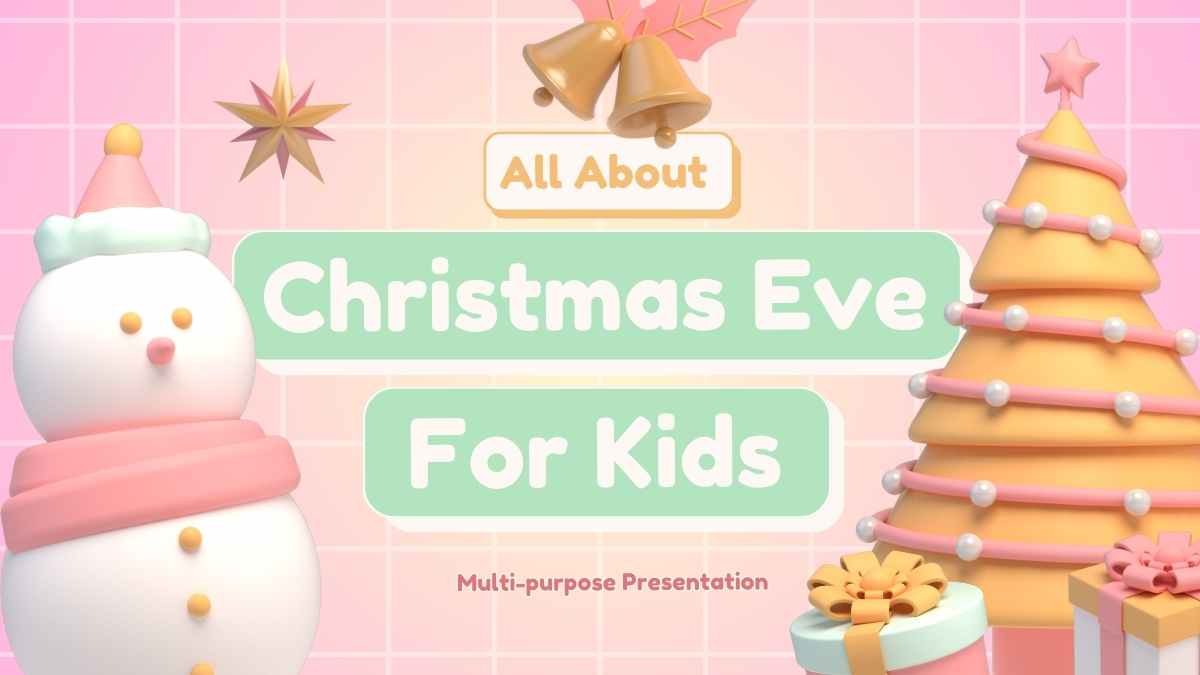 Modern 3D All About Christmas Eve for Kids Slides - slide 1