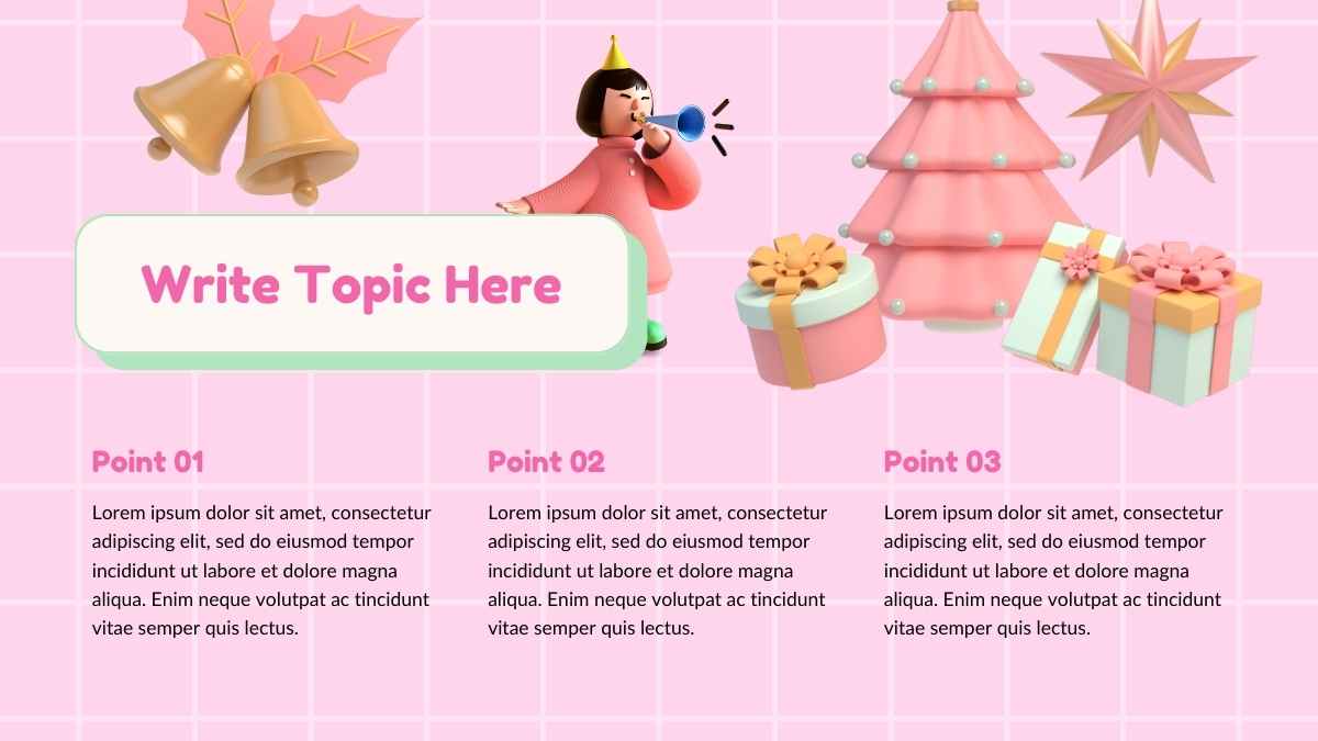 Plantillas Modernas 3D de Todo sobre la Nochebuena para Niños - diapositiva 9