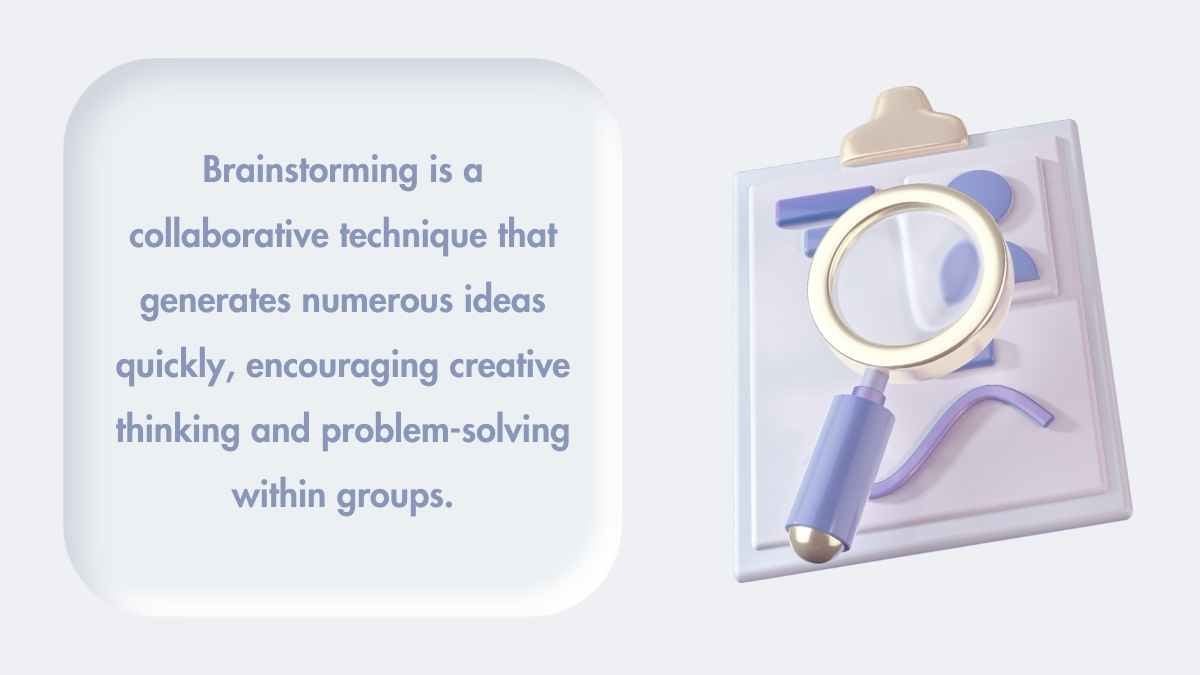 Modern 3D Brainstorm Whitish Slides - slide 12