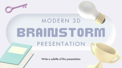 Modern 3D Brainstorm Whitish Slides