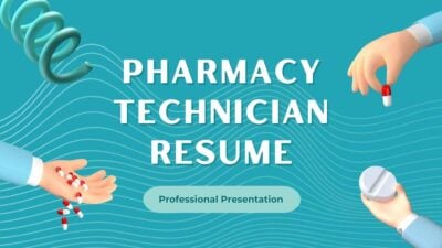 Modern 3D Pharmacy Technician Resume Slides