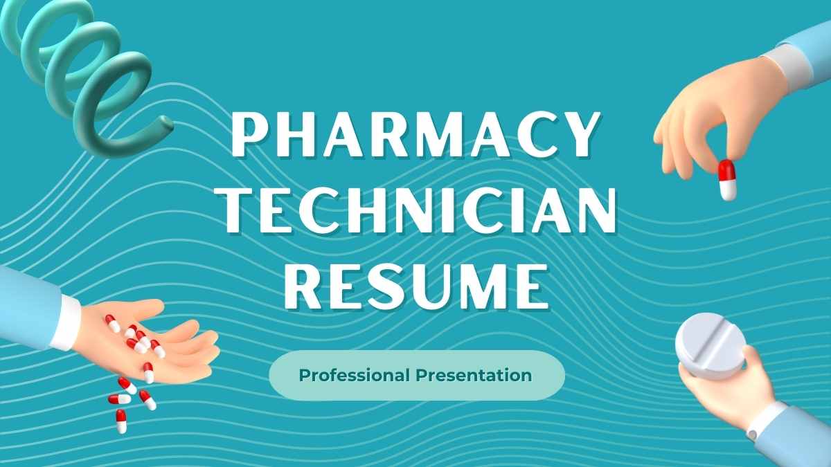 Modern 3D Pharmacy Technician Resume Slides - slide 1