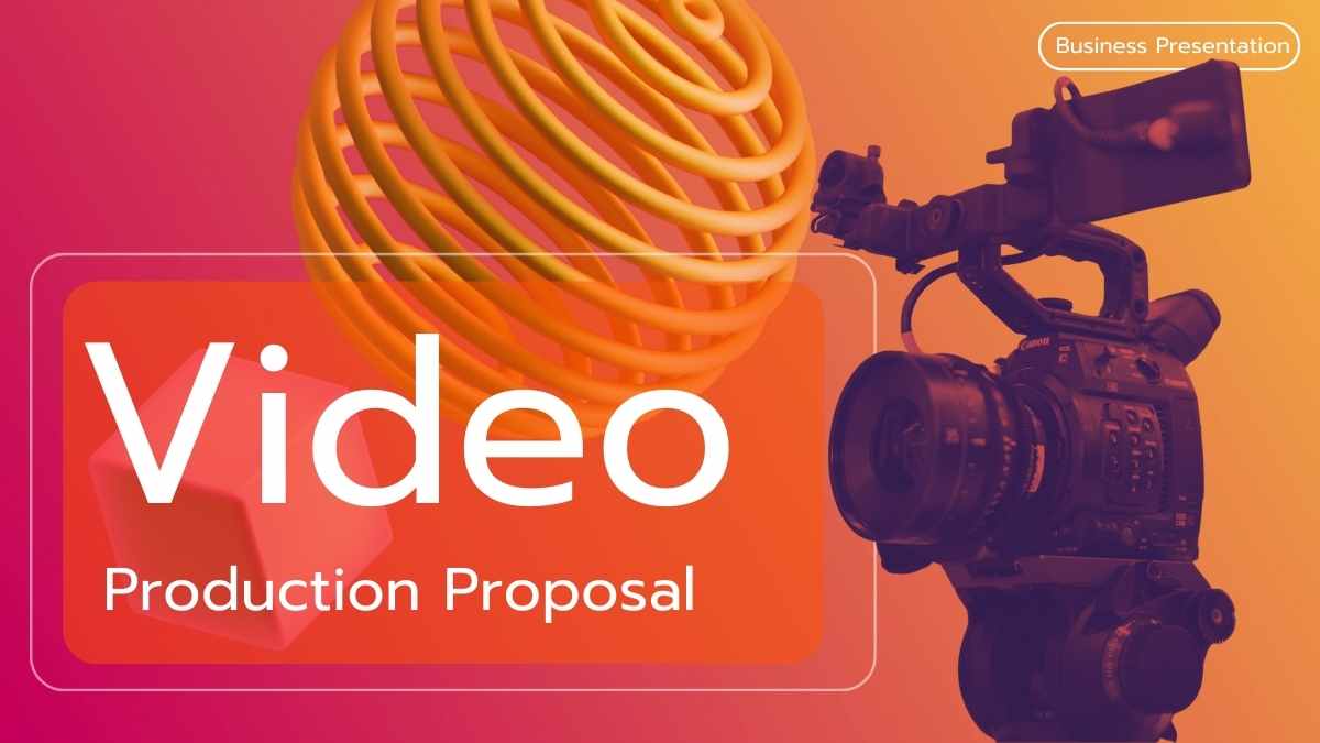 Modern 3D Video Production Proposal Slides - slide 1