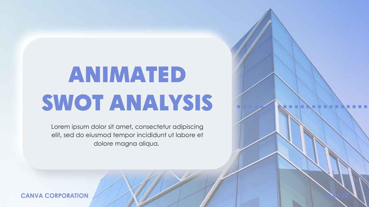 Modern Animated SWOT Analysis - slide 1