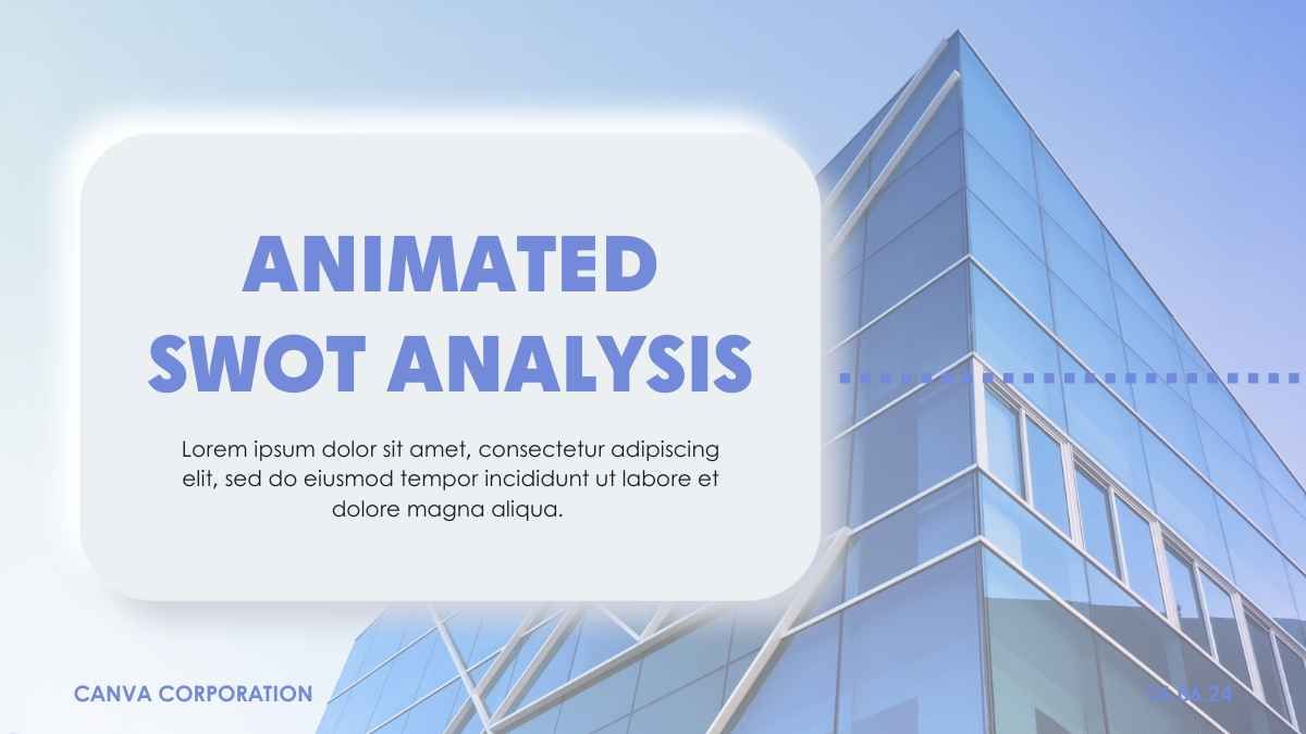 Modern Animated SWOT Analysis - diapositiva 1