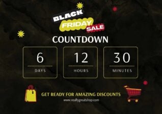 Slides Carnival Google Slides and PowerPoint Template Modern Black Friday Countdown Poster 1