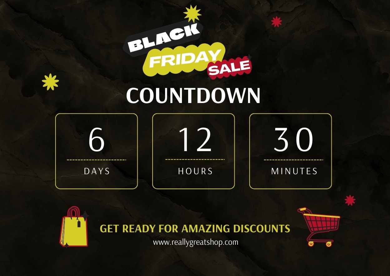 Modern Black Friday Countdown Poster - slide 1