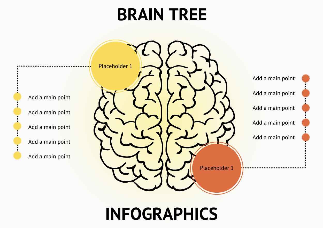 Modern Brain Decision Tree Infographics - diapositiva 1