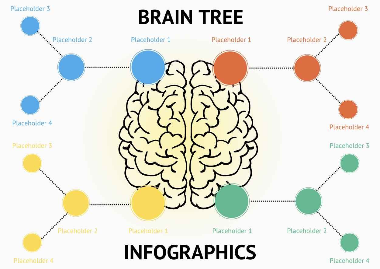 Modern Brain Decision Tree Infographics - slide 1