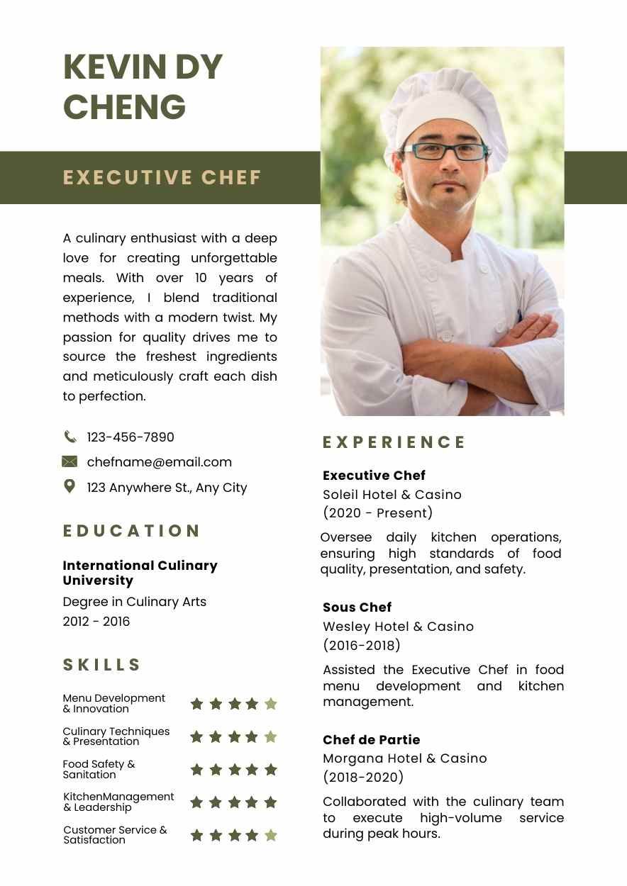 Modern Chef Resume Slides - slide 3