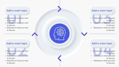 Circular Process Flow White Infographic