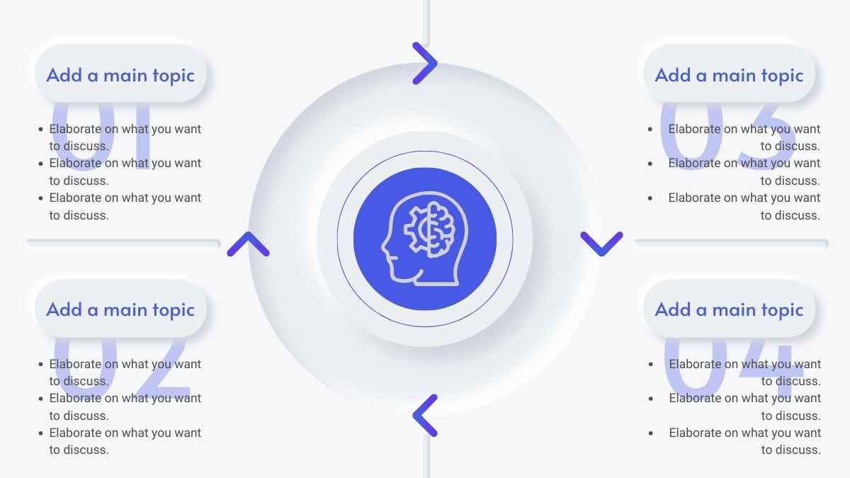 Circular Process Flow White Infographic - slide 1