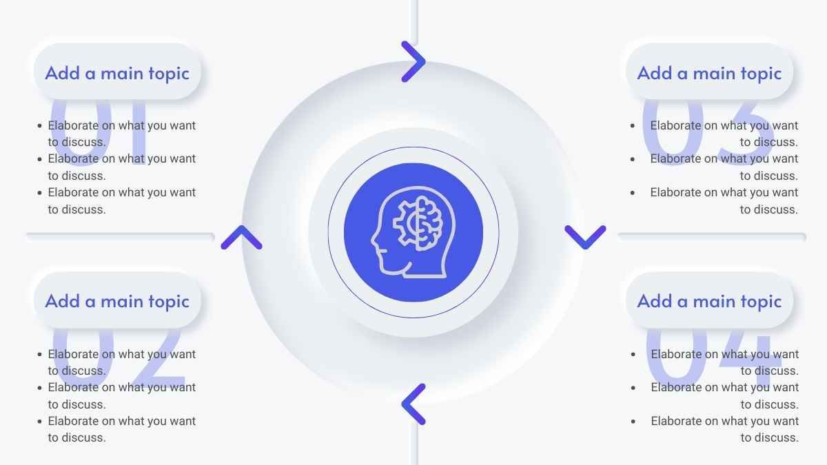 Circular Process Flow White Infographic - diapositiva 1