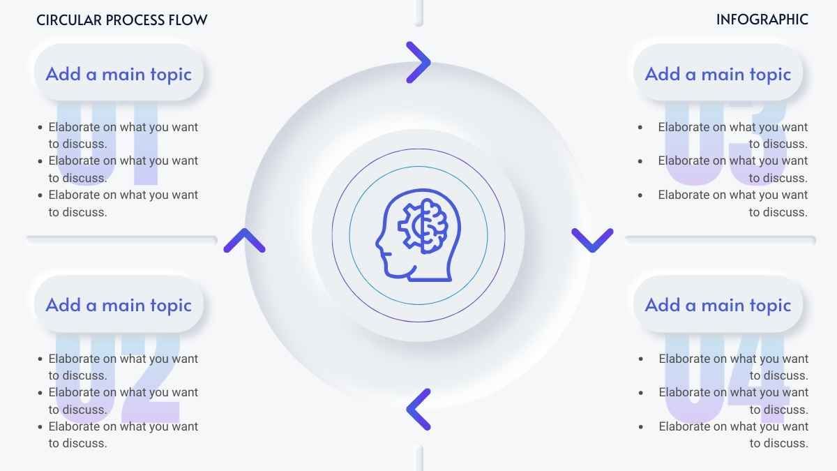 Circular Process Flow White Infographic - diapositiva 2