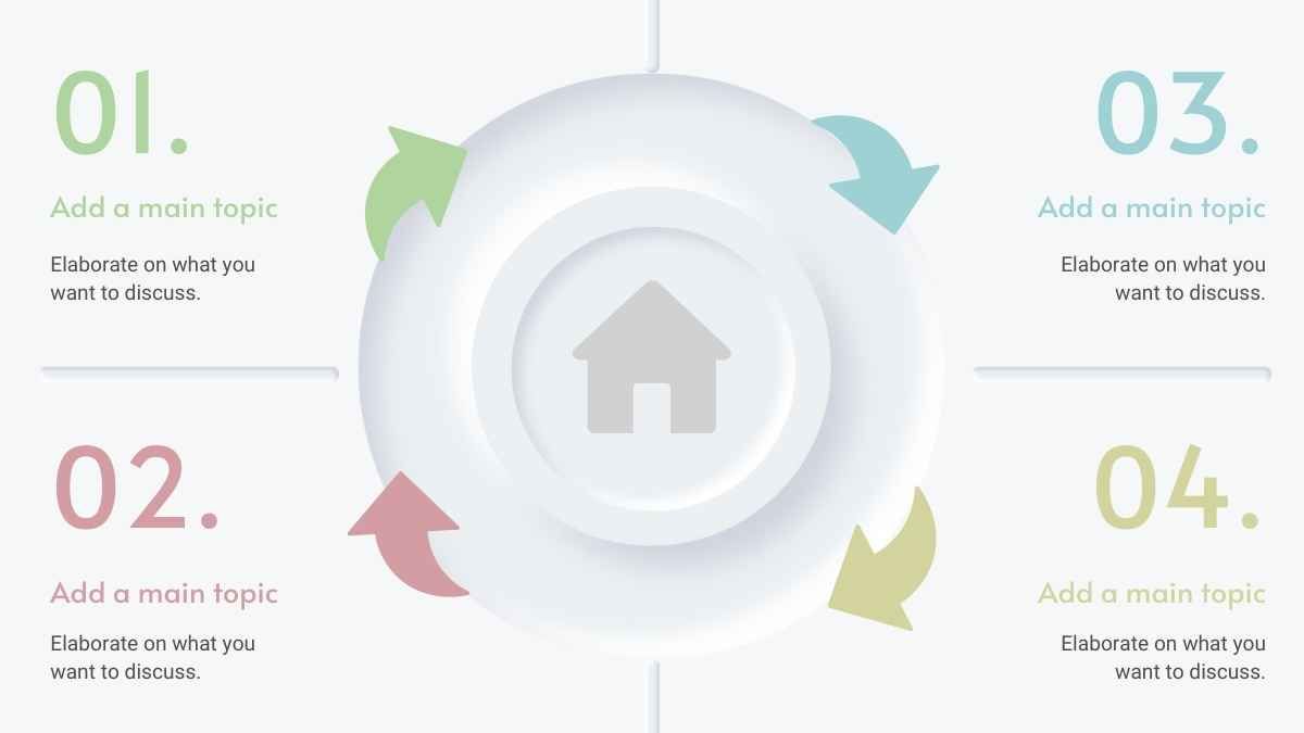 Circular Process Flow White Infographic - slide 3