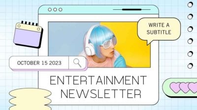 Modern Digital Entertainment Newsletter Slides