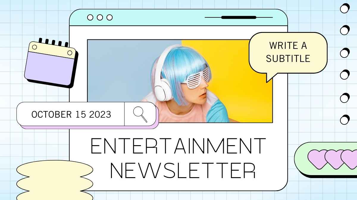 Modern Digital Entertainment Newsletter Slides - slide 1