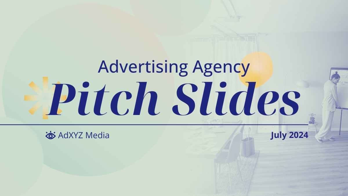 Modern Geometric Advertising Agency Pitch Slides - slide 1