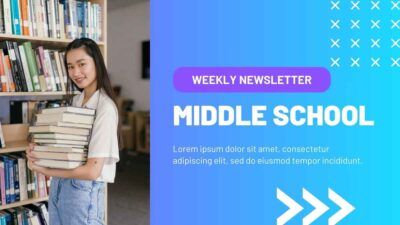 Modern Geometric Middle School Weekly Newsletter