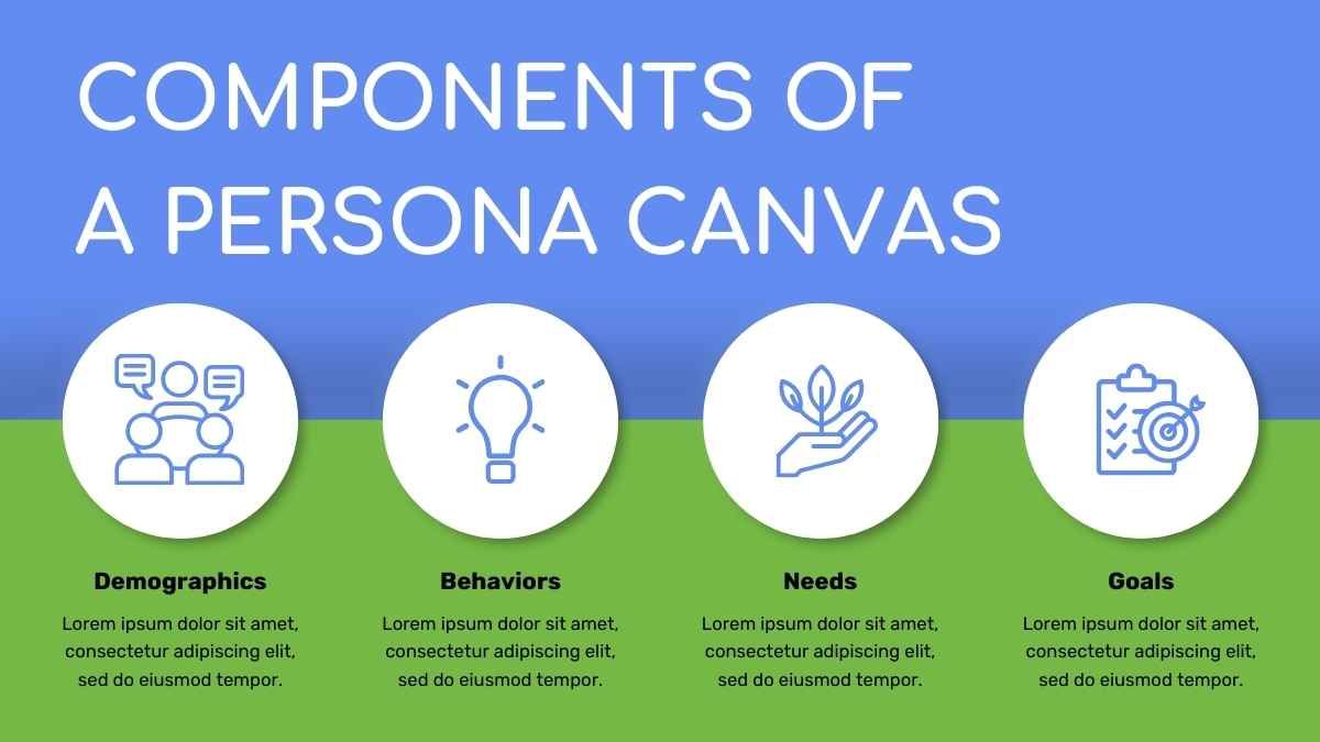 Modern Geometric Persona Canvas Infographics - slide 4