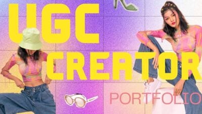 Modern Gradient UGC Creator Portfolio  Slides