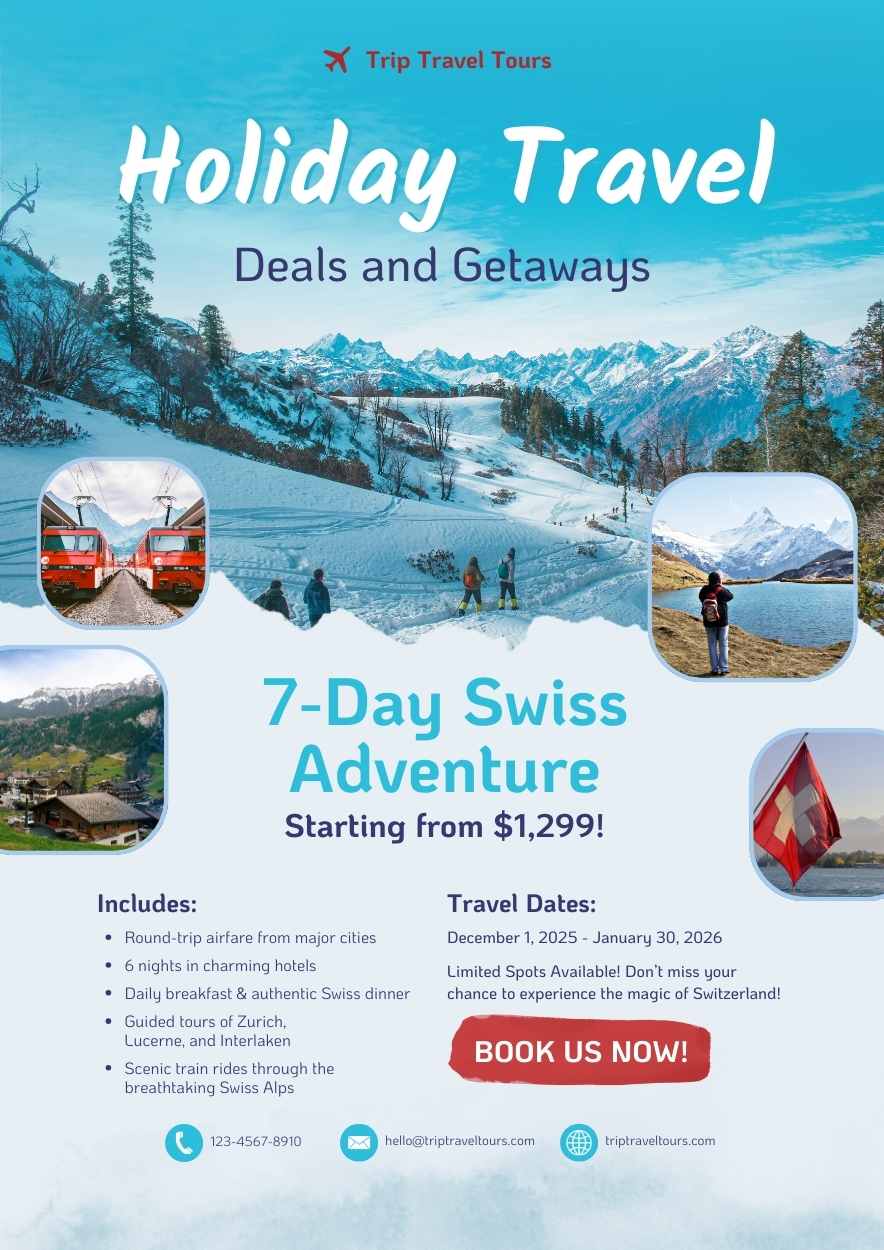 Modern Holiday Travel Deals and Getaways Flyer - slide 4