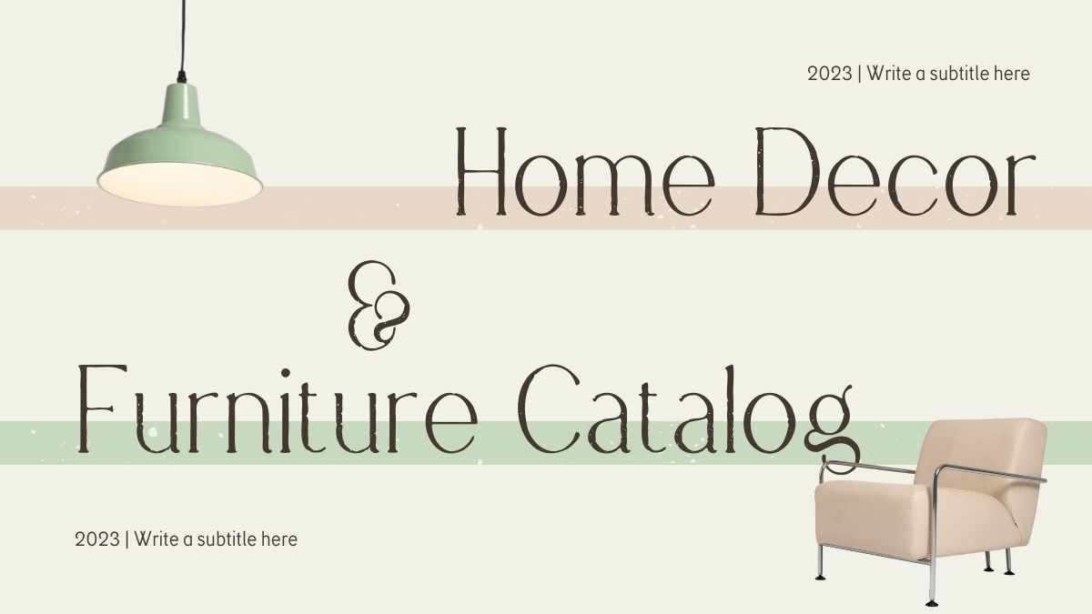 Modern Home Decor and Furniture Catalog Slides - slide 1