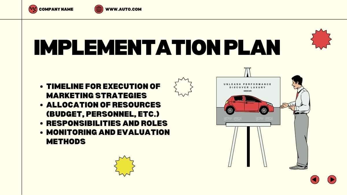 モダンで可愛らしいイラスト付きの自動車業界向けマーケティングプラン - slide 14