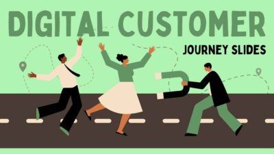 Modern Illustrated Digital Customer Journey Slides