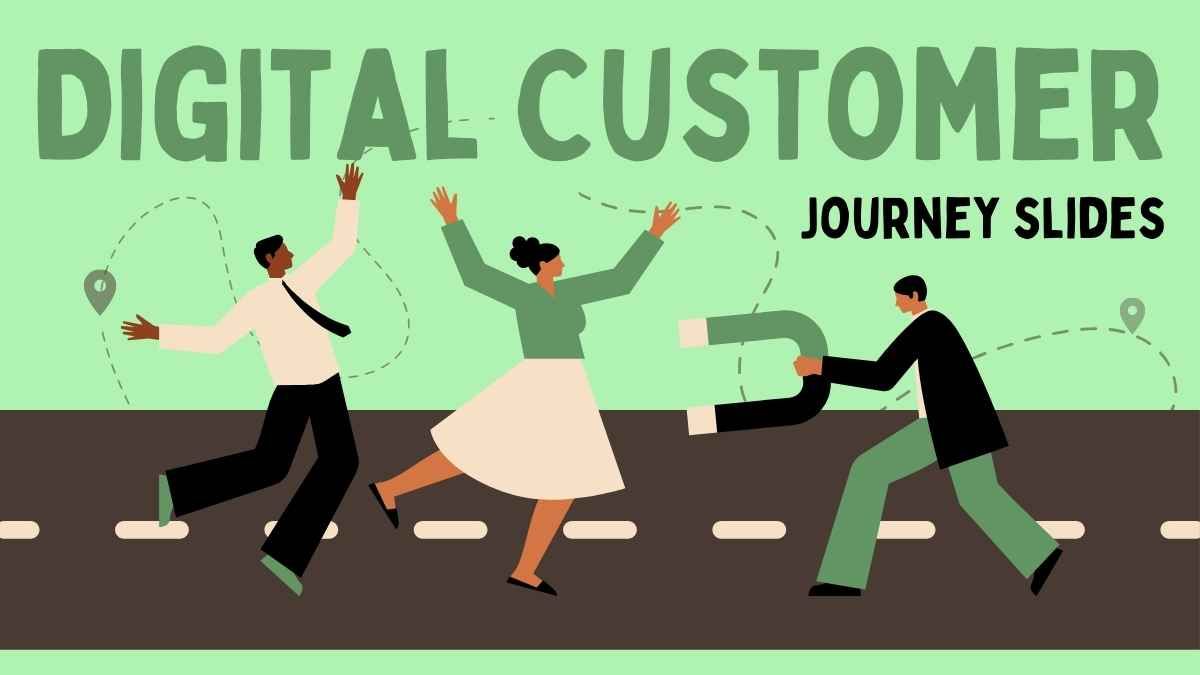 Modern Illustrated Digital Customer Journey Slides - diapositiva 1