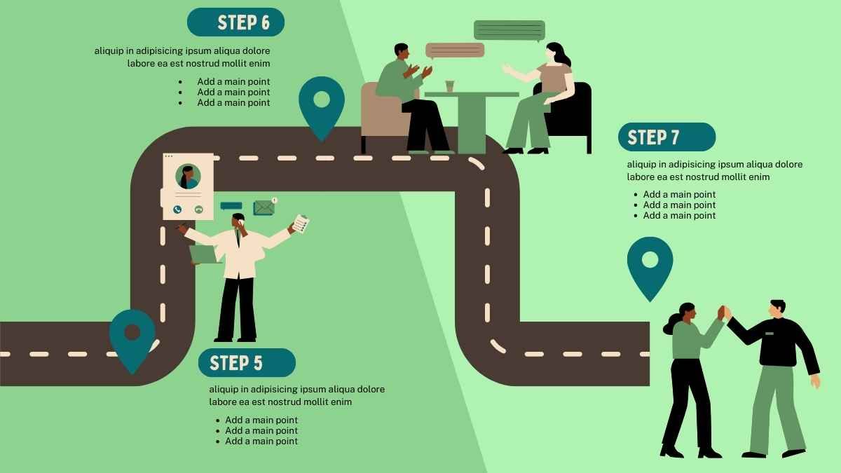 Modern Illustrated Digital Customer Journey Slides - slide 3