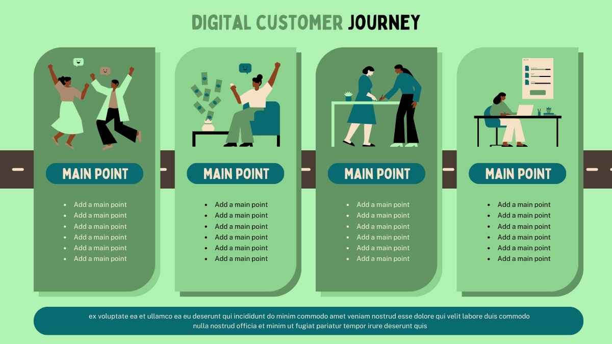 Modern Illustrated Digital Customer Journey Slides - slide 5