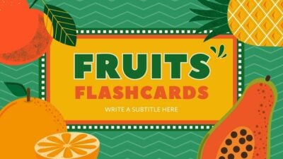 Modern Illustrated Fruits Flashcards